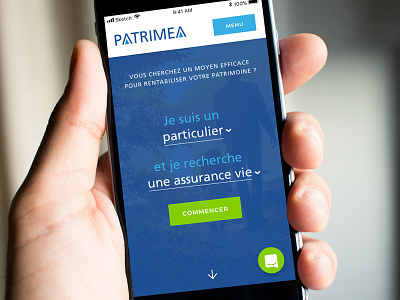 Patrimea - Natural Language Form blue form green mobile natural language web design
