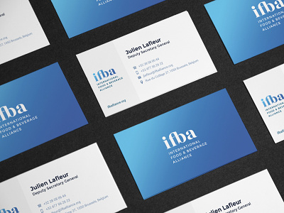 ifba business cards blue branding business cards ifba