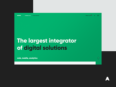 AGIMA agency agimadesign analytics branding clean digital integration interface minimal mobile solutions studio web website