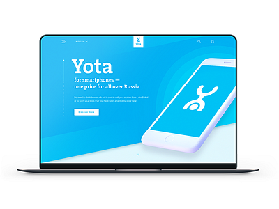 Yota blue clean minimal ui ux