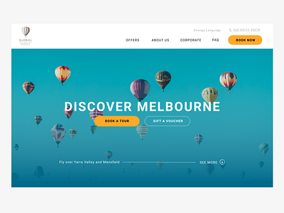 #DailyUI Day 03: Landing page for Global Ballooning Australia daily ui dailyuichallenge design figma ui ui design uidesign