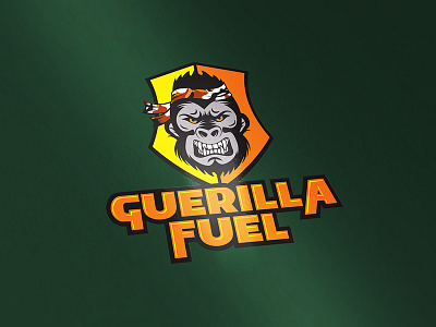 Guerilla Fuel Logo gorilla graphic logotype