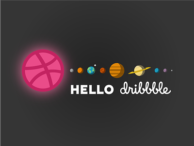 Dribbble Solarsystem dribbble hello dribbble solar system