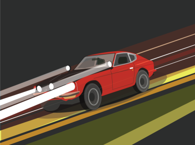 Datsun240Z aesthetics app branding designmatters flat icon illustration logodesign ui web