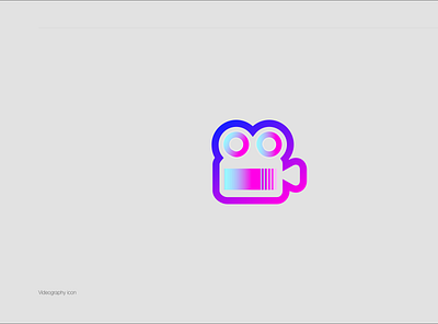 Videography Icon app design flat geometric icon logo ui ux vector web