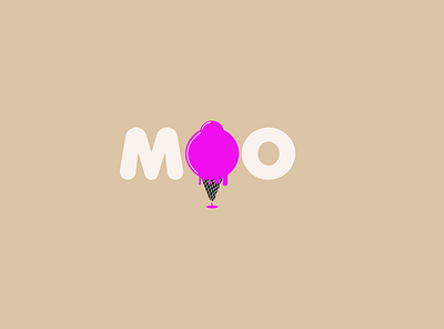 Moo Ice-cream aesthetics app branding designmatters flat icon illustration minimaldesign typography vector