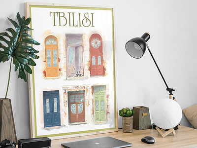 Tbilisi doors art design doors geoposter georgia graphic illustration likawallace poster tbilisi