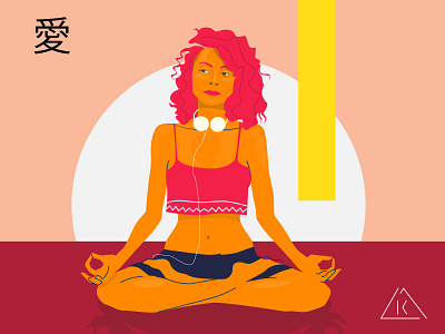 Yoga Girl friend girl illustration