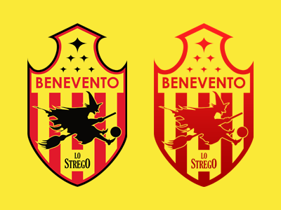 Benevento Redesign A football logo shield soccer