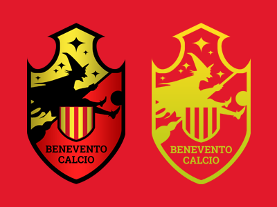 Benevento Redesign B football logo shield soccer