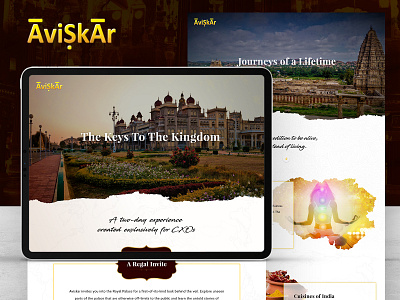Tourism Landing Page Design design india landing page design spiritual tourism ui ux