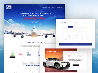 Travel Agency Website Design branding design illustration ticket booking tourist travel agency ui ux website design