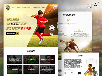 Soccer Tournament Website Design branding design illustration soccer sports ui ux website design