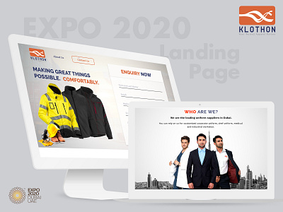 Industrial Clothing Supplier - Landing Page Design branding clothing design industrial design ui ux web website design