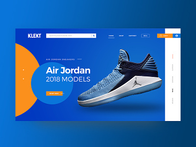 Klekt - Re-design website blue design orange portfolio ui ux website design yassine