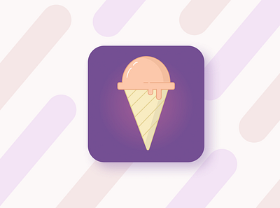 Daily UI Challange 5 App Icon app colors design food app ice cream ice cream cone icon illustration mobile app ui ux