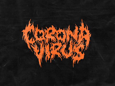 c19 deathmetal logo band band logo corona virus covid 19 heavymetal illustration logo maximal metal typography vector