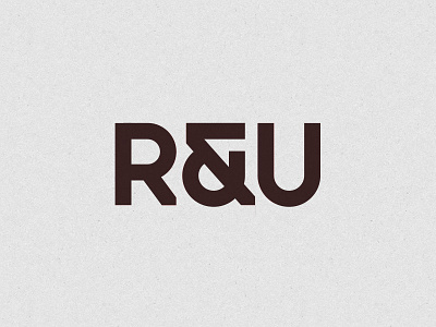 R&U ampersand geometric logo type typography