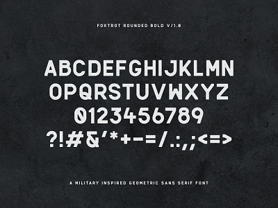 Foxtrot Sample font geometric sans military type typography