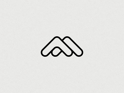 M geometric letter logo m