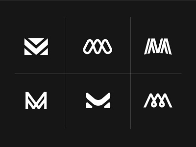 M Study brand geometric identity letter m logo m mark minimal