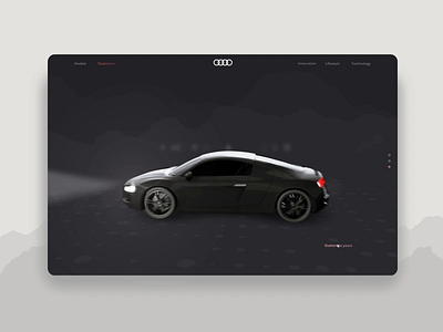 Audi's Concept - Configurator audi car customisable design lights motion transitions uidesign user experience web