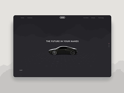 Audi's concept - Homepage desktop after effect animation audi car lights motion transitions ui design user experience web