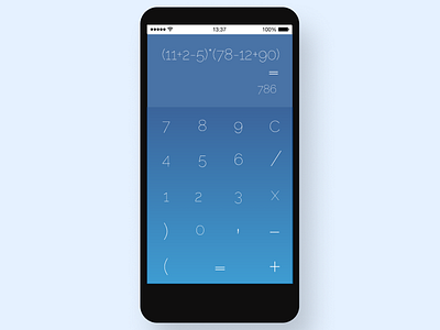 Calculator design concept daily ui design gradient ui ux