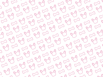 Frenchie and Bone Pattern design dogs frenchie fun icon