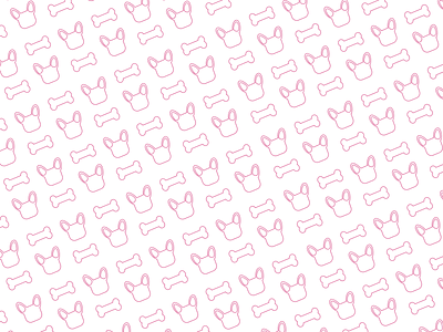 Frenchie and Bone Pattern