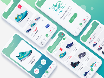 Mobile eCommerce - Shoe Store app ecommerce app illustration mobile app mobile design mobile ui shoes shopping app sketch