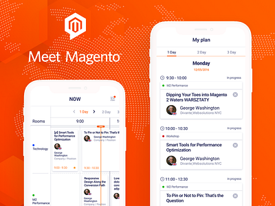 Conference App Design - Meet Magento android app appdesign calendar conference conference room ios magento uidesign