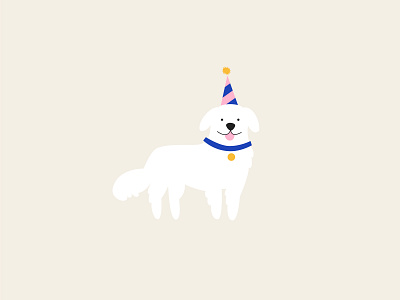 birthday dog birthday cute design dog illustration vector