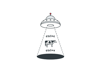 Sticker illustration UFO