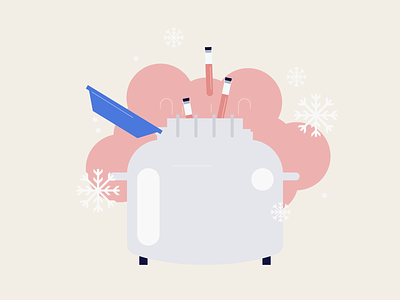 Freezing laboratory design illustration vector