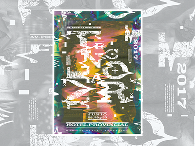 Tecnomar Expo Poster colorful design future glitch illustration poster poster design technology typography