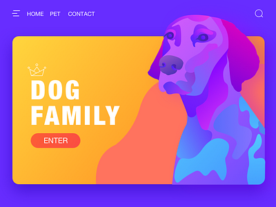 Pet Page illustration webpage