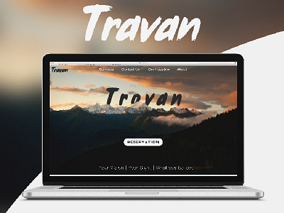 Travan - Travel reservation website branding illustrator uiux design user interface web designing
