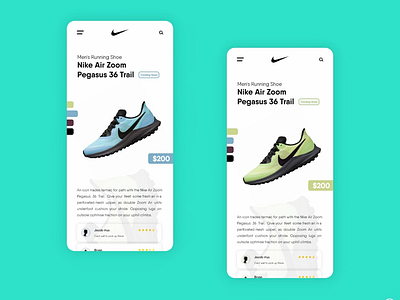 Nike website concept mobile design uiux website