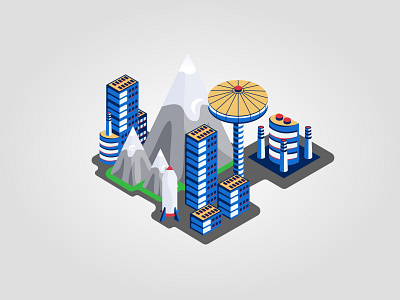 Isometric City city figma graphics illustration isometric vector