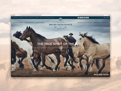 Brush Creek Ranch – Design for a hotel creative direction hotel travel ui ux web web design webdesign