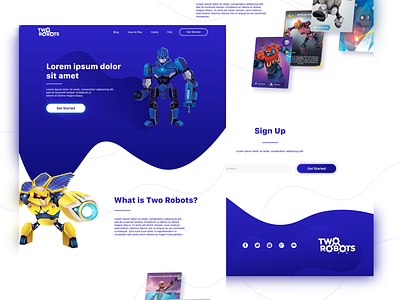ROBOTS concept robots webpage webpagedesign
