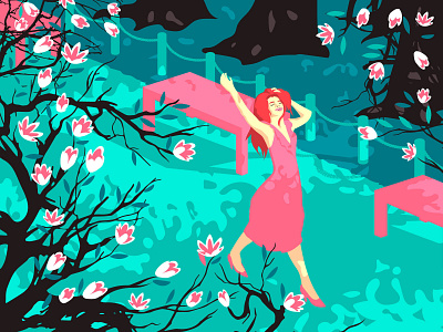 Welcome Spring Illustration