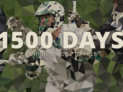 1500 Days big type data illustration lacrosse poly sports triangle triangles