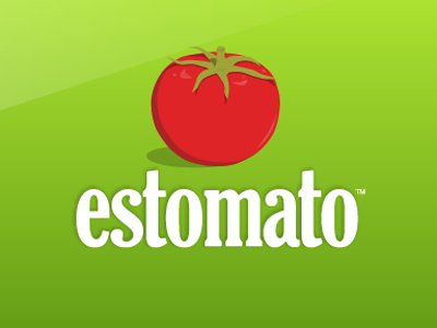 Estomato Logo fruit green red veggie