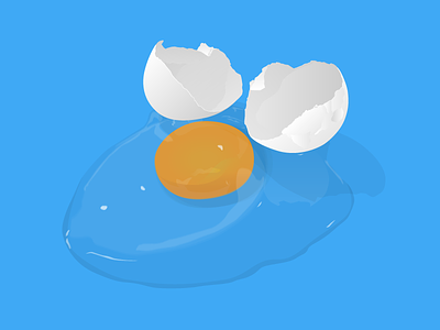 Egg On Blue chicken egg illustration illustrator protein shell yolk