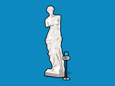 Venus De Milo - Physical Web Museum Use Case art beacon beacons bkon blue bluetooth illustration louvre phyid physical web sculpture venus de milo
