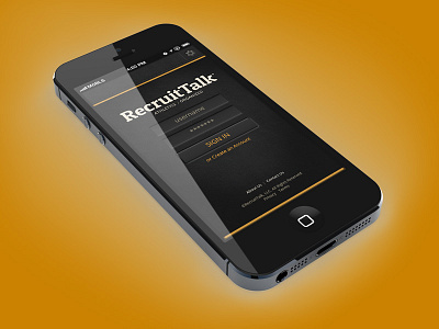 RecruitTalk Mobile app in login sign sports