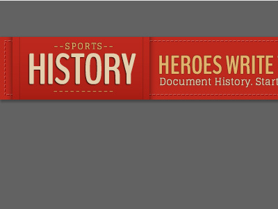 Sports History red stitch