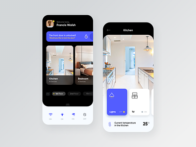 Smart Home App android app app concept appdesign brand design clean concept design interaction interface ios layout exploration minimal smarthome ui ui design uiux userexperience ux webdesign